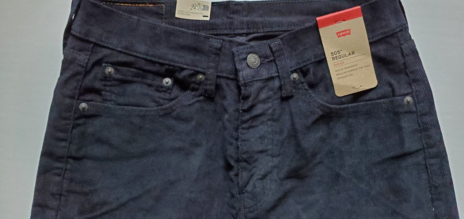 Levi’s 505 Regular-Fit Corduroy Men’s Jeans, Color: Black, Size: 30″W x 30″L