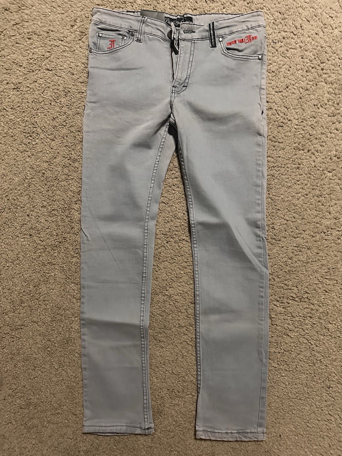 Every Time I Die x Peter Says Denim Blue Jeans Size 34 NWT OOP