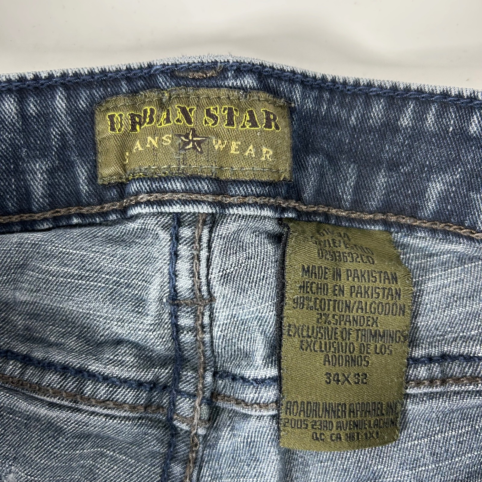 Urban Star Jean Straight Leg Premium Apparel Denim Mens 34X32
