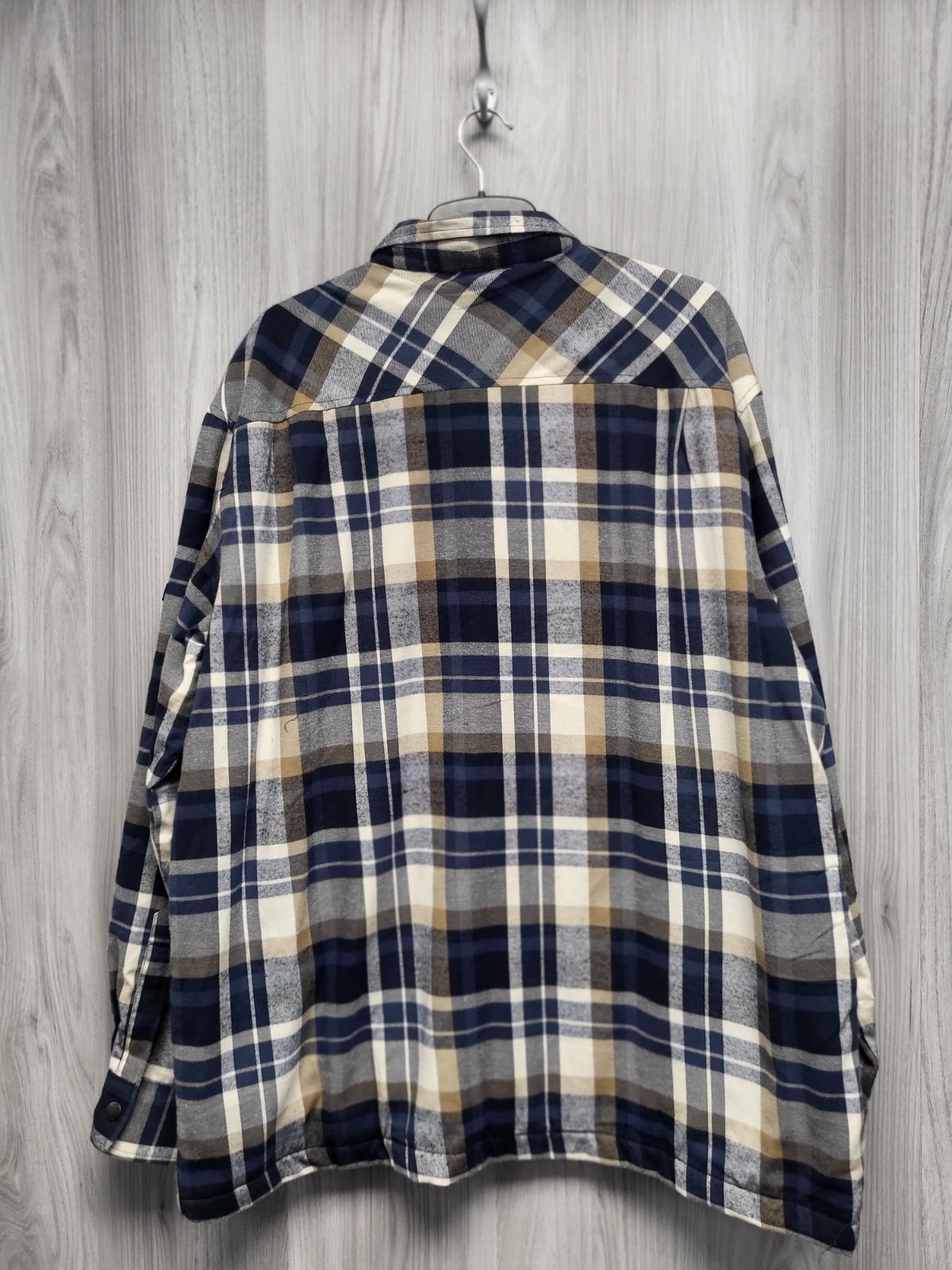 Regatta Thamos Blue/Gold Check Lined Long Sleeve Brushed Shirt Uk XXL.PD2008524