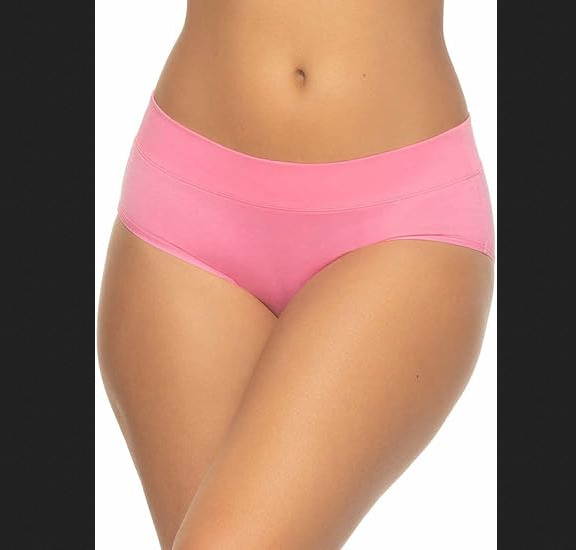 Felina Womens 5 Pack Small Pima Cotton Hipster Panties Underwear – Pink Purple