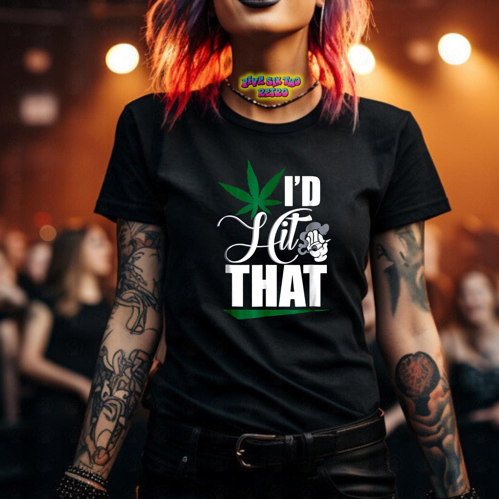 I’d Hit That 420 Cannabis Black T-Shirt S-3XL