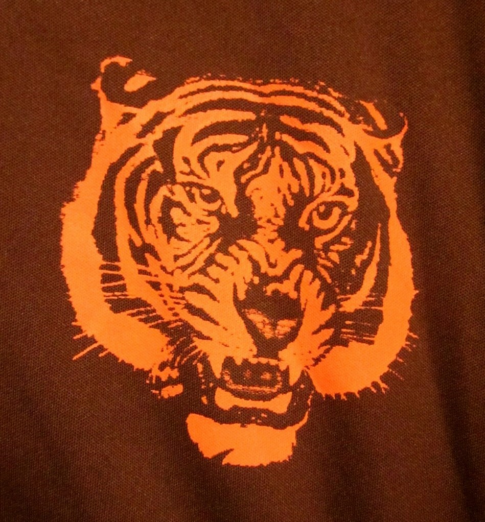 DVS SHOE COMPANY rap throwback track jacket med Tigers mascot hip hop retro