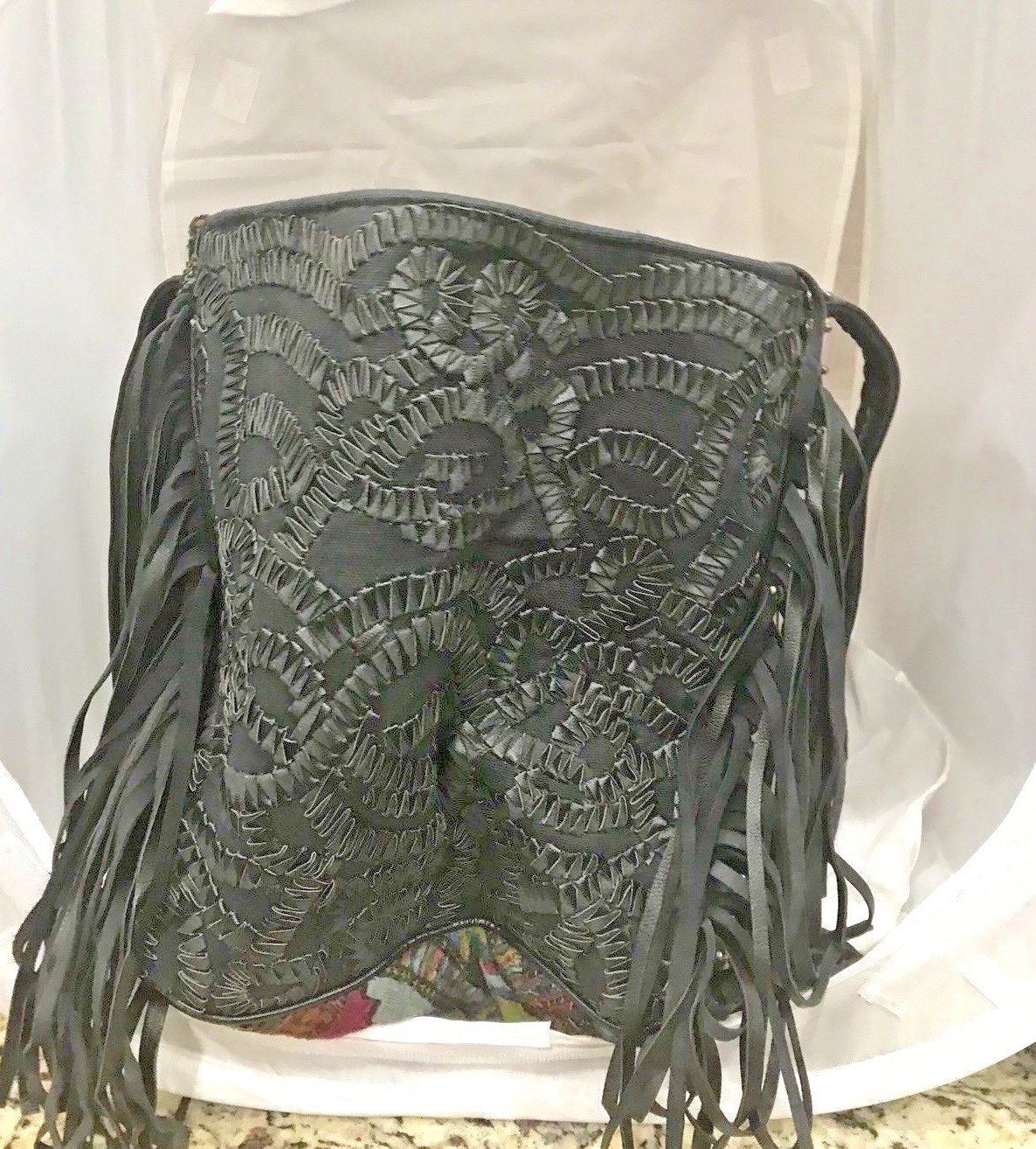 Clever Carriage Company GLOBAL ARTISAN SHOPPER Tote Handbag w/LEATHER TRIM nwot