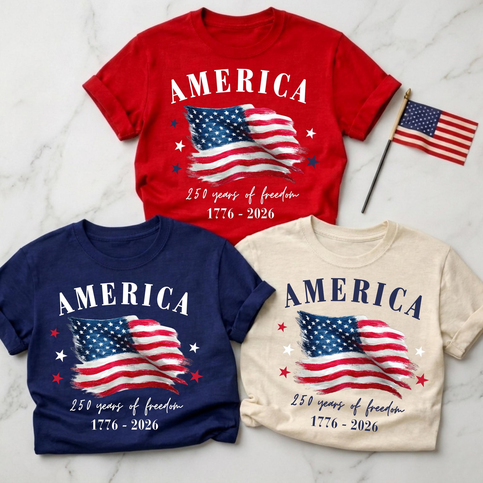 USA 250th Anniversary Shirt 4th of July Independence Day Family Tee