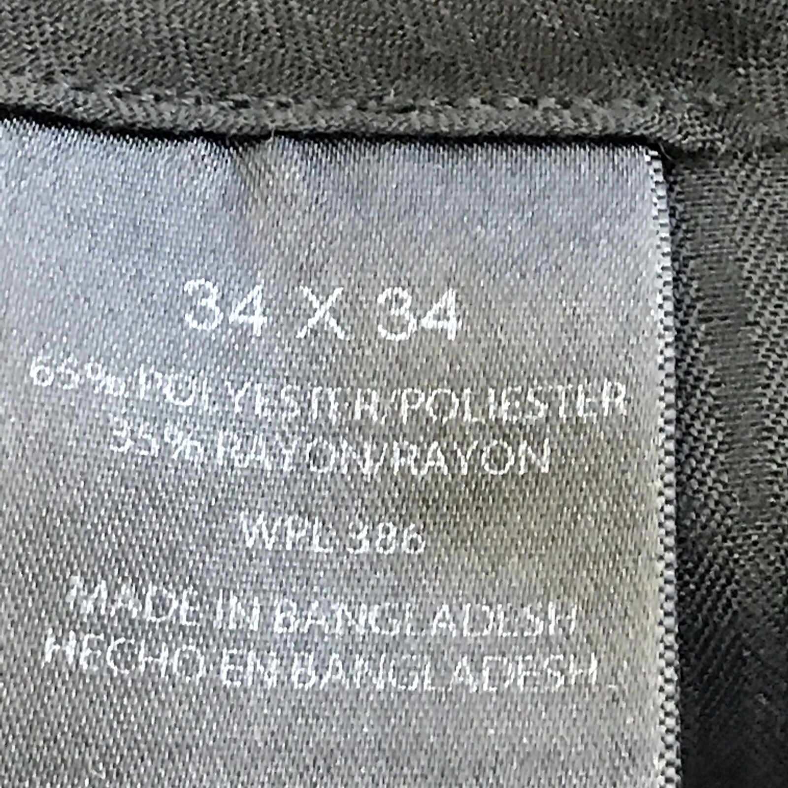 Kenneth Cole Reaction Men’s Flat Front Navy Blue Dress Pants Size 34×34 WPL386