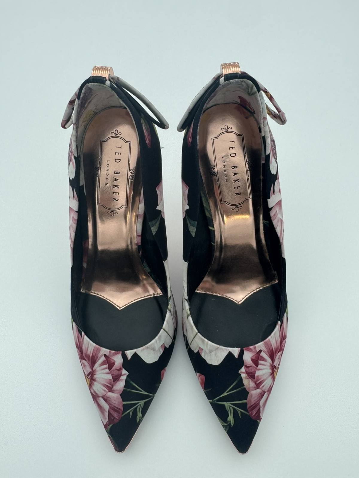 Ted Baker LIVLIAP Printed Slim Bow Court BLACK IGUAZU Women’s Shoes Size US 6