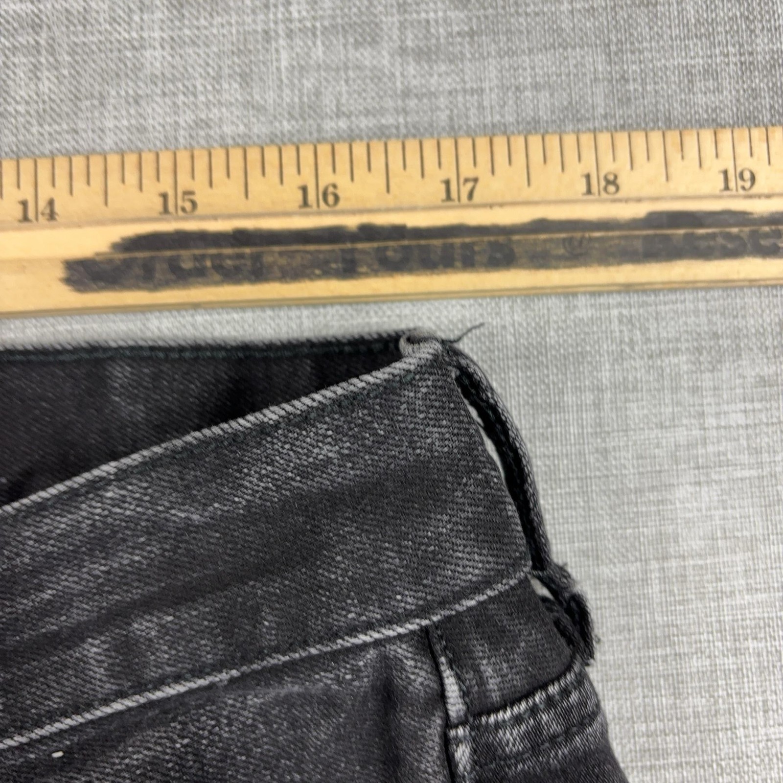 AllSaints Rex Jeans Mens 34×32 Black Charcoal Wash Slim Skinny Denim Pants