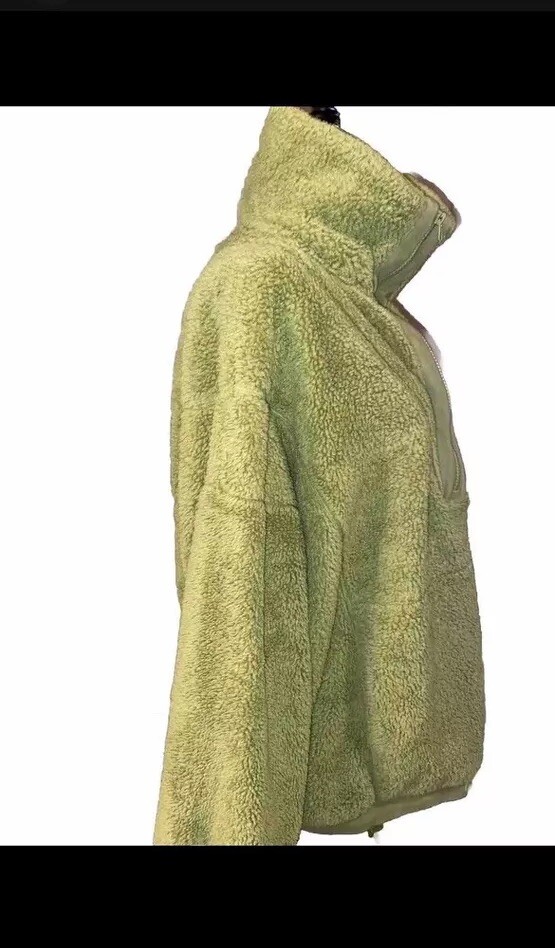 Lab Joy Medium Pullover Lime Green Sweater Hoodie 100% Recycled Polyester