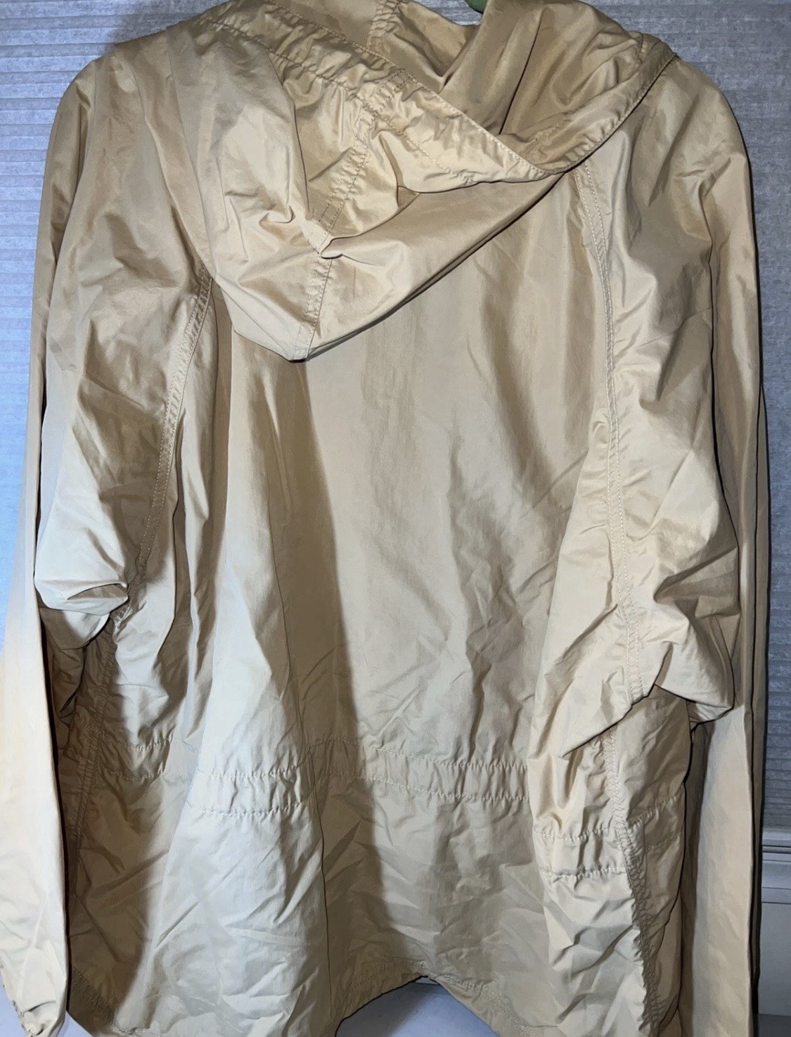 L.L. Bean Japan Edition Large Yellow Beige Milo Anorak Jacket Hooded Lightweight