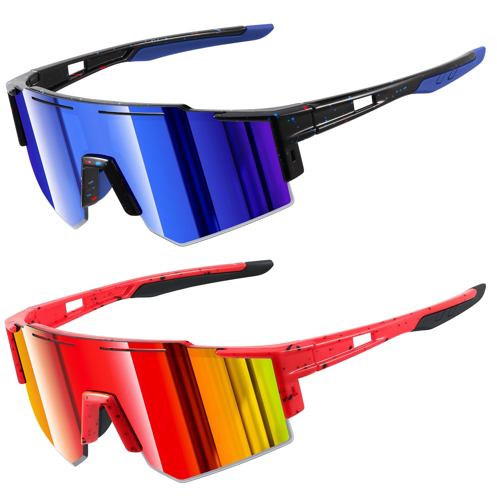 2PACK Oversized Kids Sunglasses Youth Baseball Sun Glasses Boys Girls Softbal…