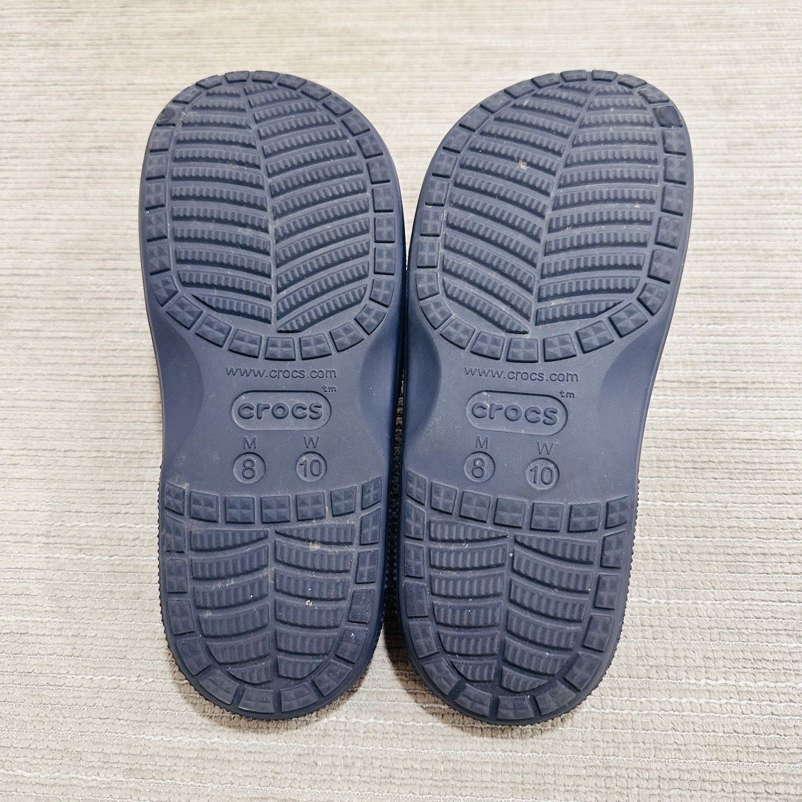 Crocs Baya Slide Sandals Womens 10 Blue Slip On Shoes Pool Beach