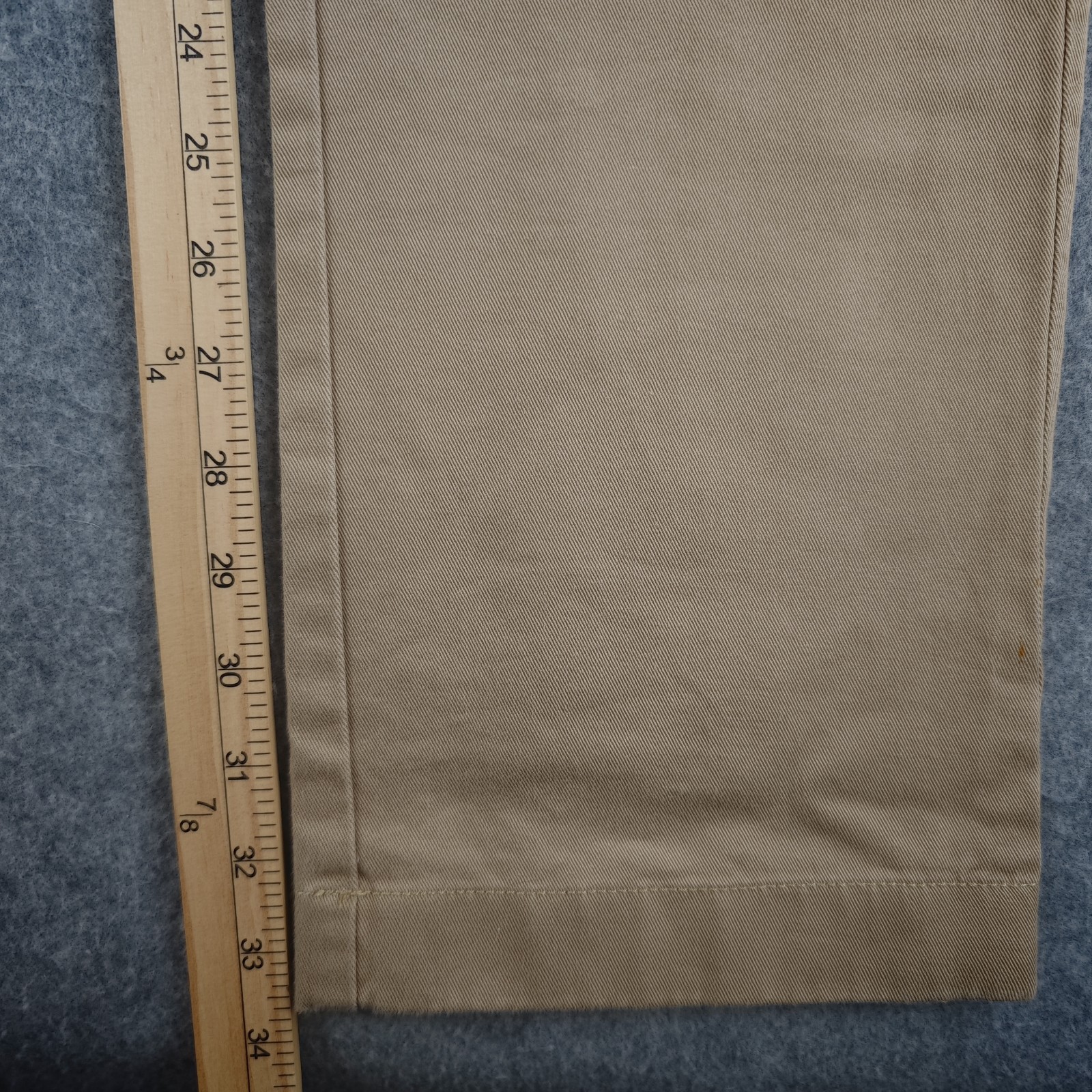 J Crew The Sutton Pants Mens 32×34 Beige Solid Tan 100% Cotton Straight Leg