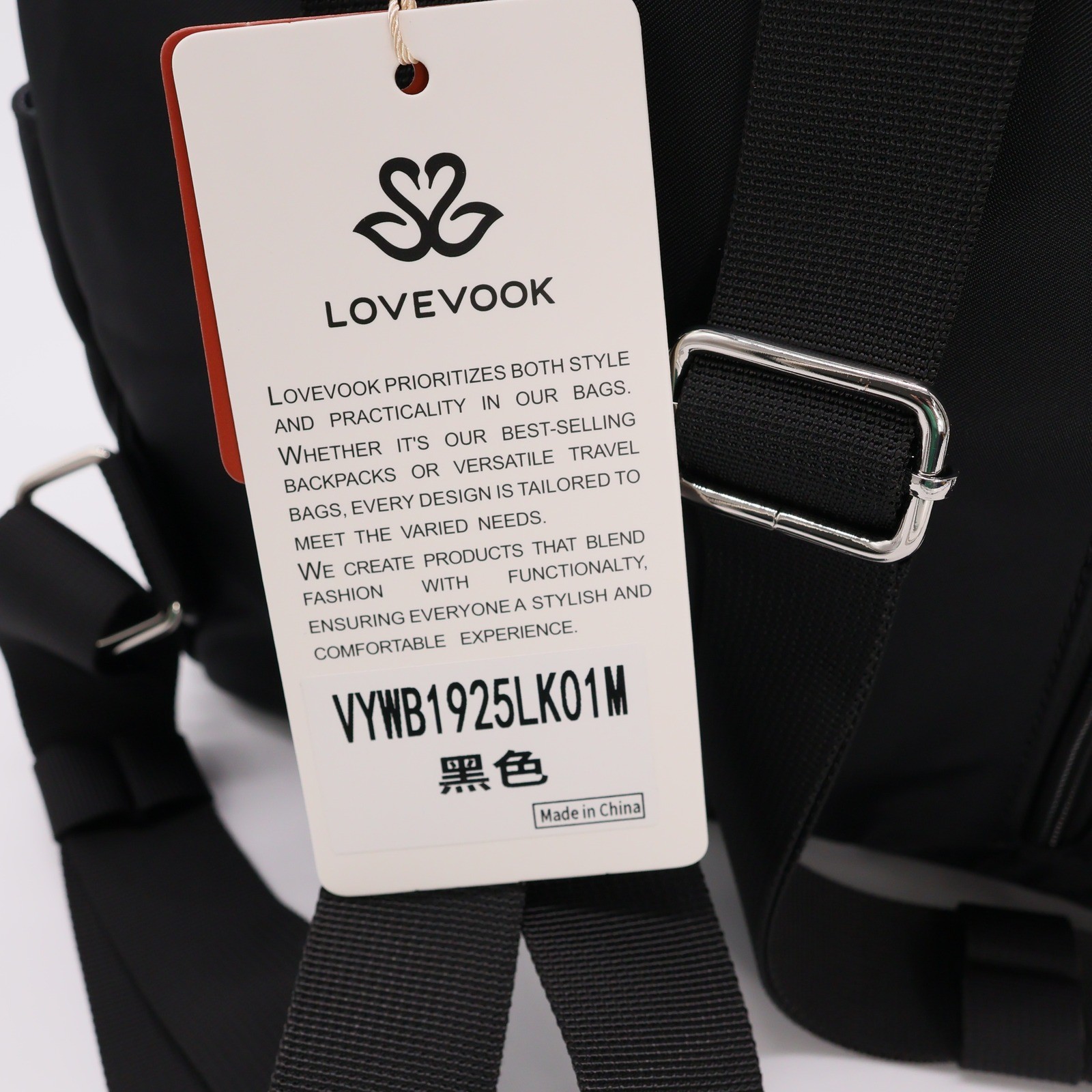 Lovevook Mini Backpack Black Nylon Anti-Theft Small Rucksack VYWB1925LK01M NEW