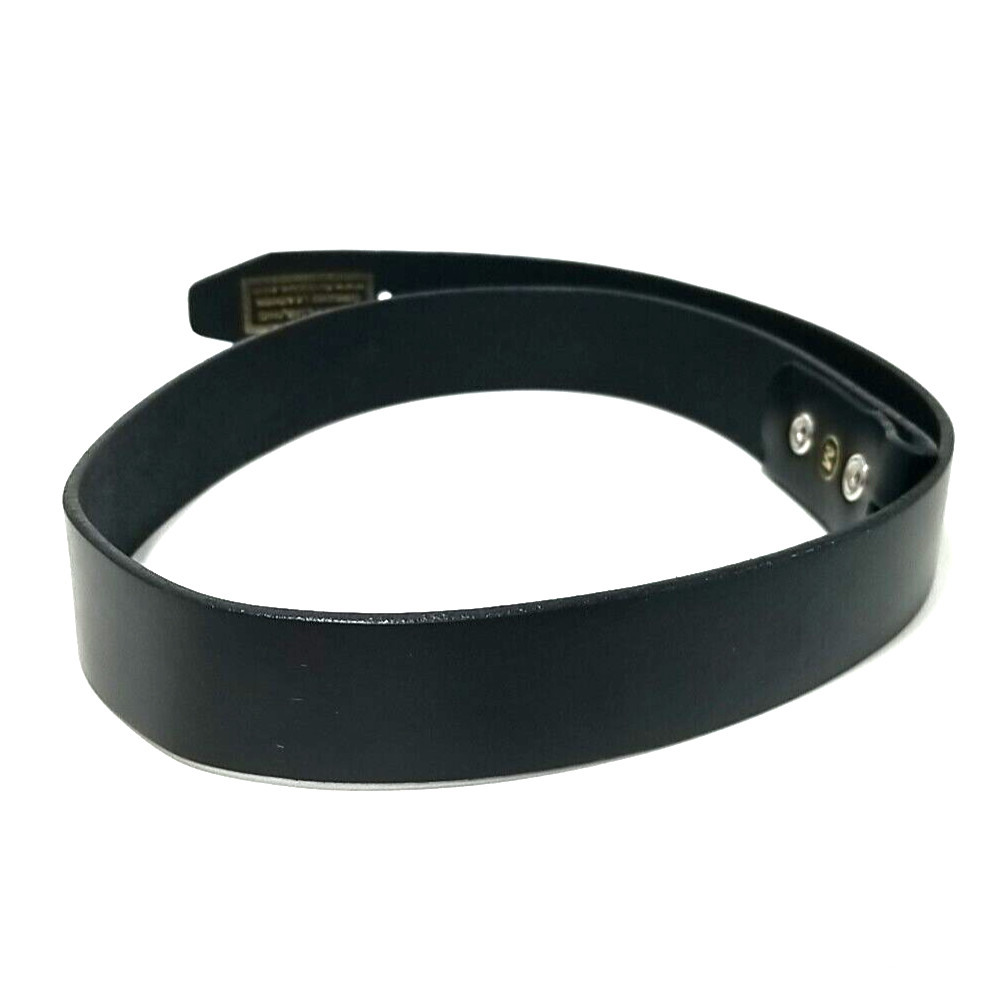 Funk Plus Genuine Cowhide Leather Belt Mens M 36″ Black No Buckle USA Made 1.5″