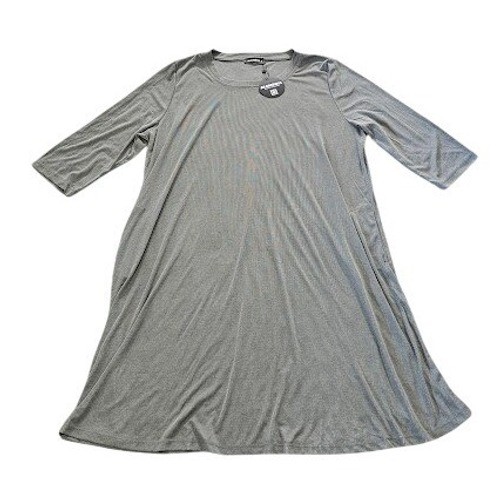 Alembika Essential Relaxed Dress Women Size 6 US 16/18 Gray Lagenlook Minimalist