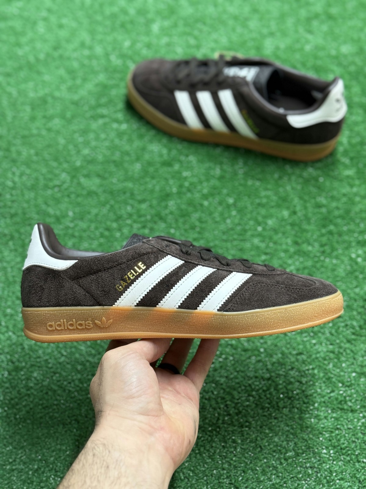 Adidas Gazelle Indoor Aurora Coffee White Mens HQ5152 NEW Multi Sz