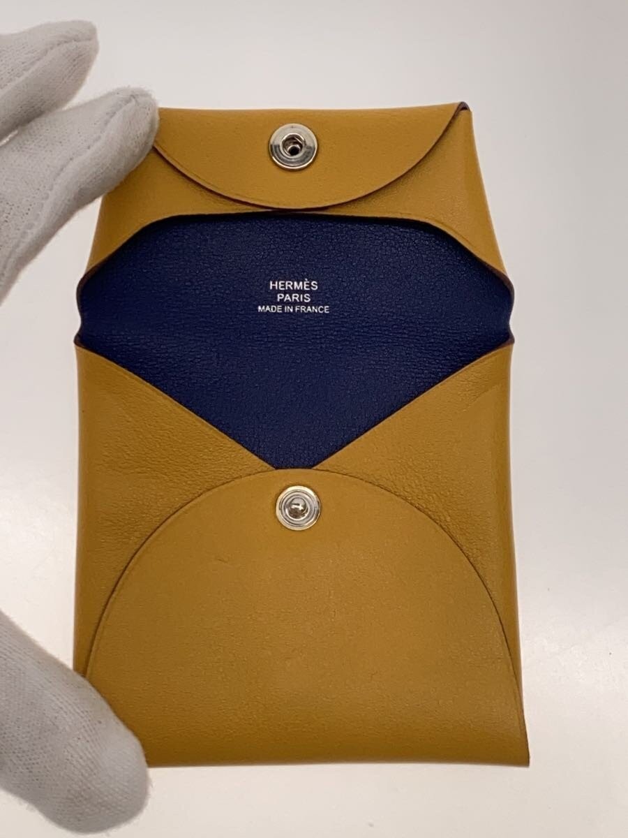 HERMES Coin Case Leather CML Plain C MZ 006 MA NULL