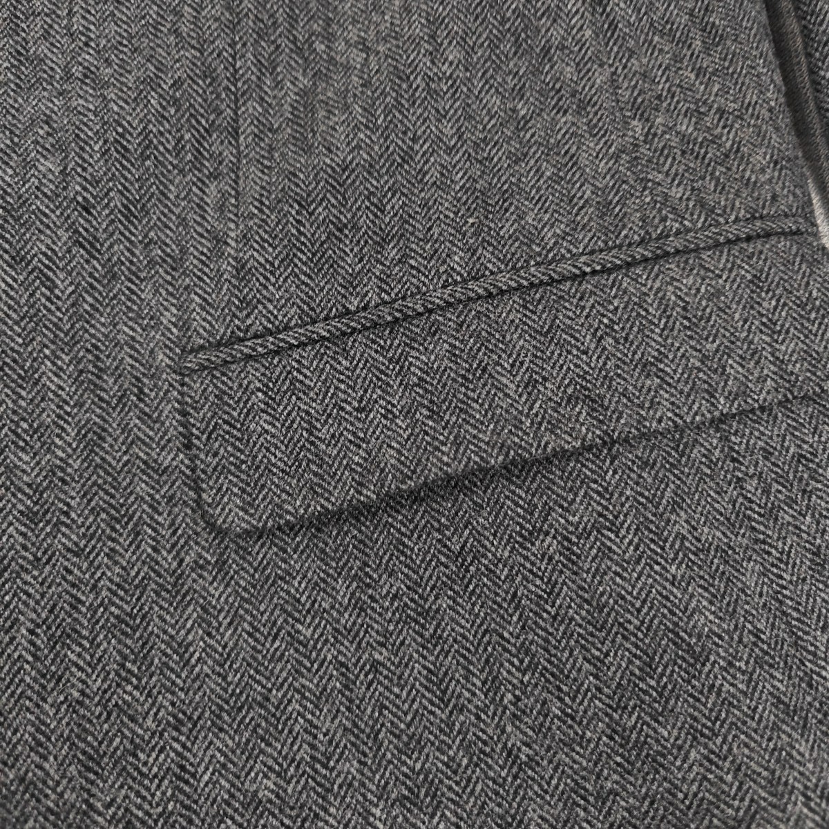 Next Tailoring Mens Herringbone Tweed Blazer 48R Charcoal Grey Wool