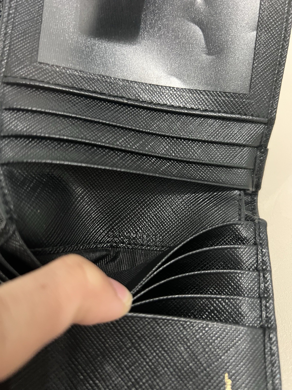 Salvatore Ferragamo Gancini Textured Leather Bifold Black Wallet￼
