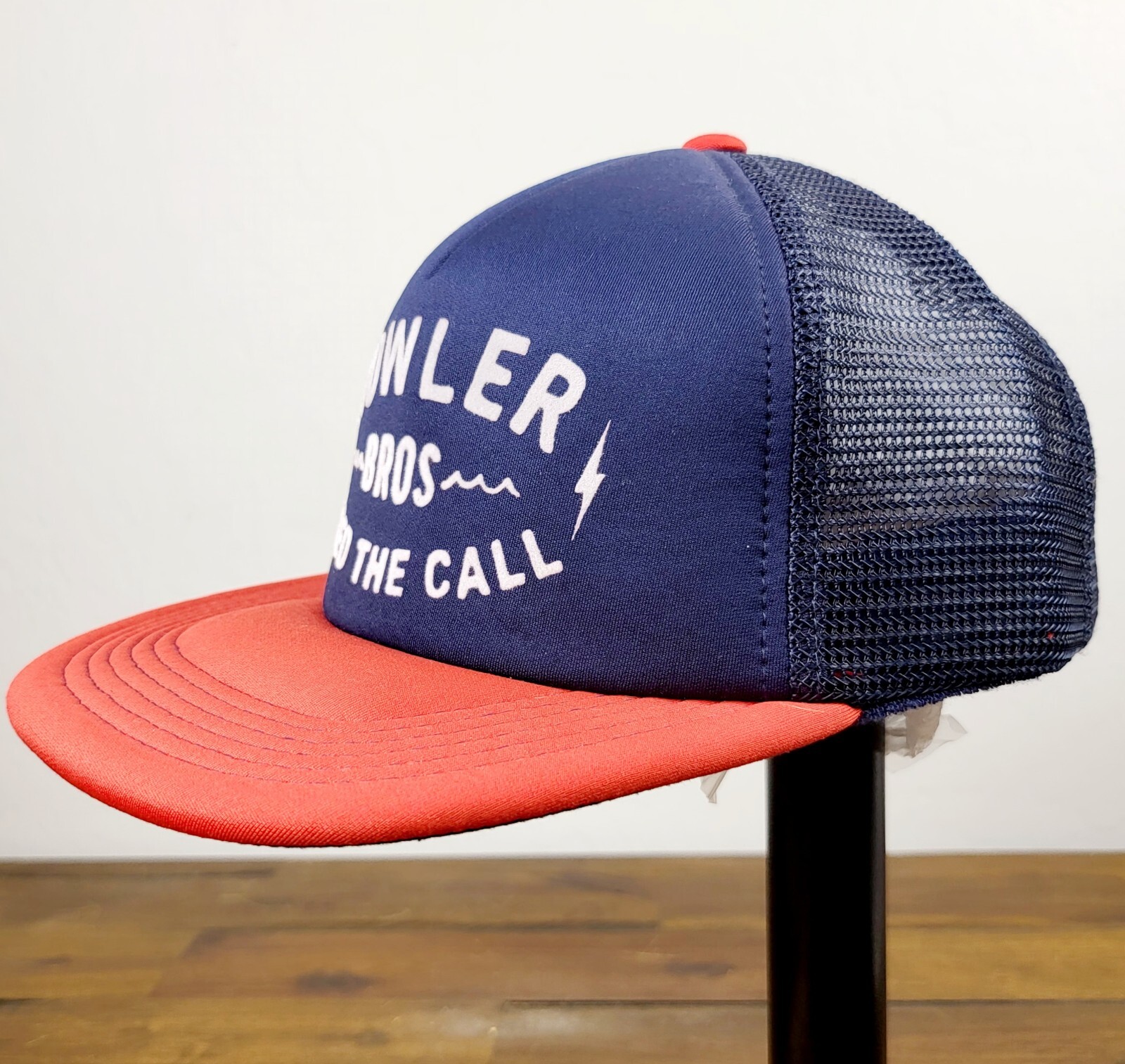 Howler Bros Mesh Foam Polyester SnapBack Hat Heed The Call Blue Wide Brim Cap