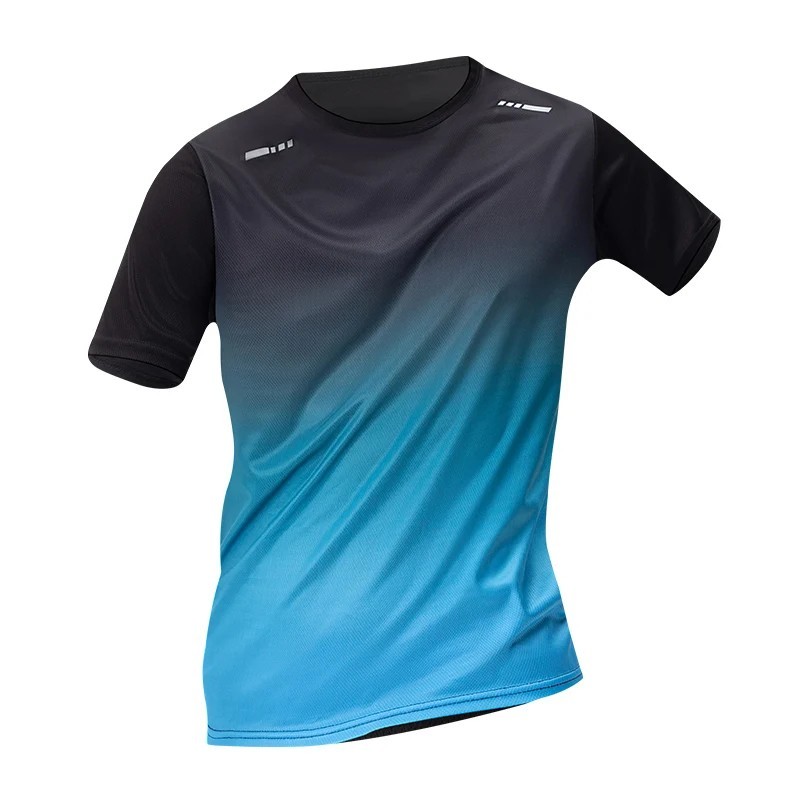 Men’s Quick Dry Sports T-Shirt Gym Running Fitness Tee Gradient Short Sleeve Bre
