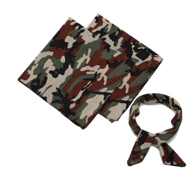 Pack Of 3 Bandana 100% Cotton Camouflage Print Double Sided Scarf/Head /Neck.