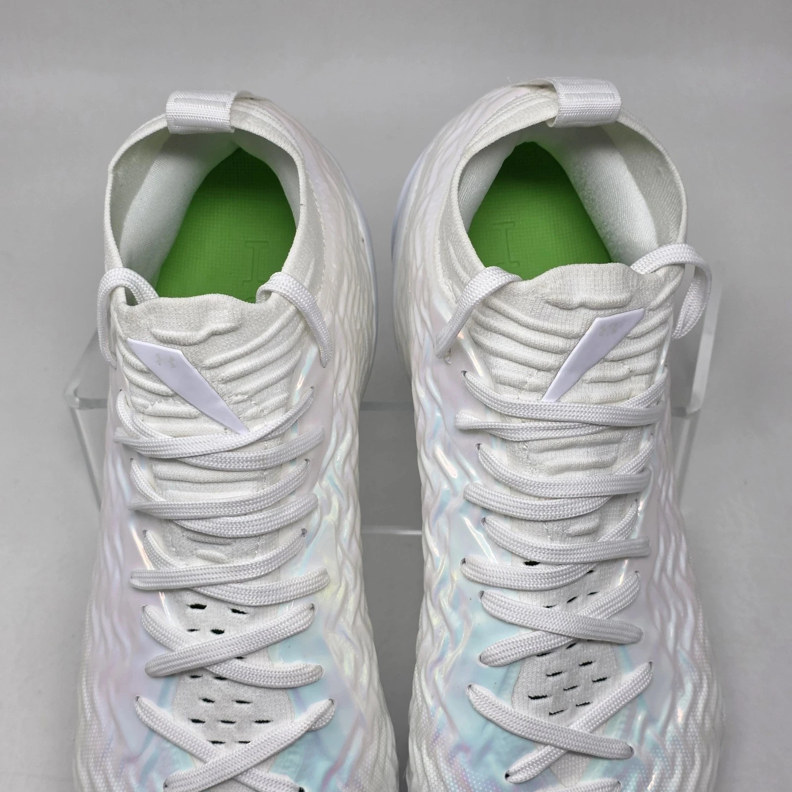 Under Armour Spotlight Pro Men White Iridescent Clone Football 3028200-100