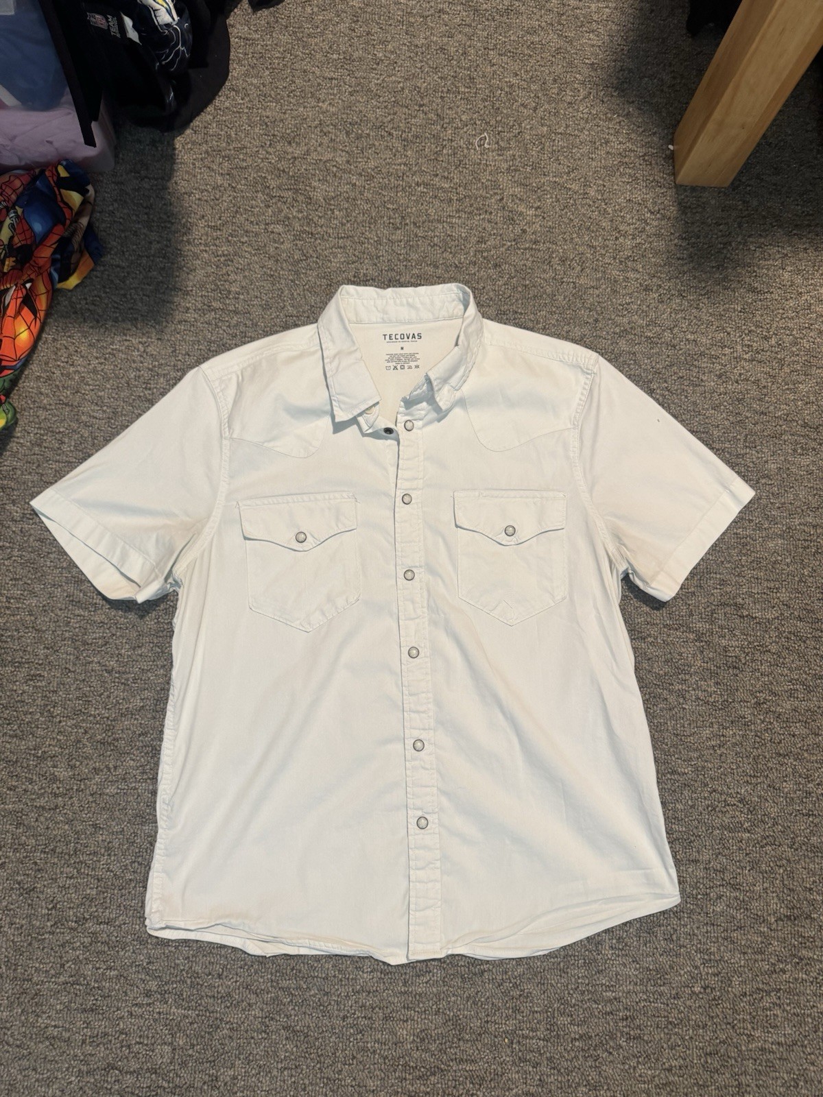 Tecovas Men’s Pearl Snap Short Sleeved Button Up Size Medium