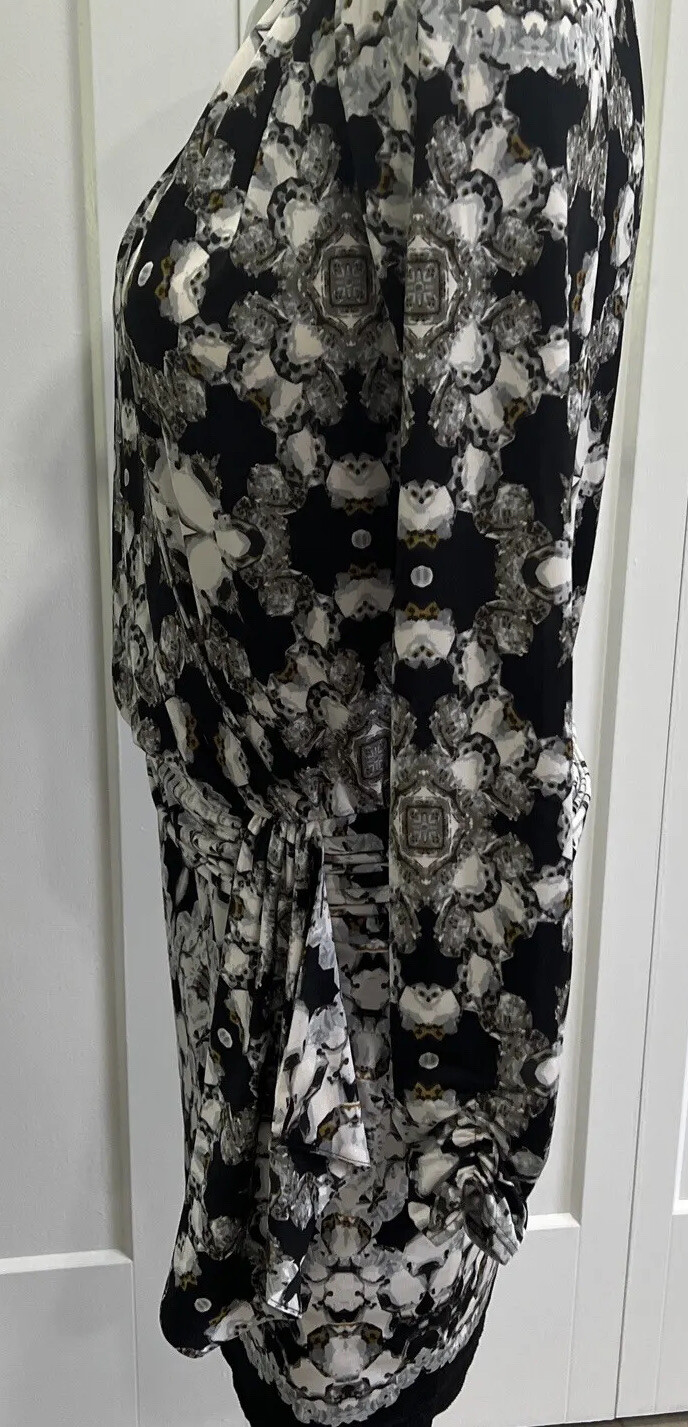 Cache Dress Check Description Sz Sm Gorgeous Print Versailles Print