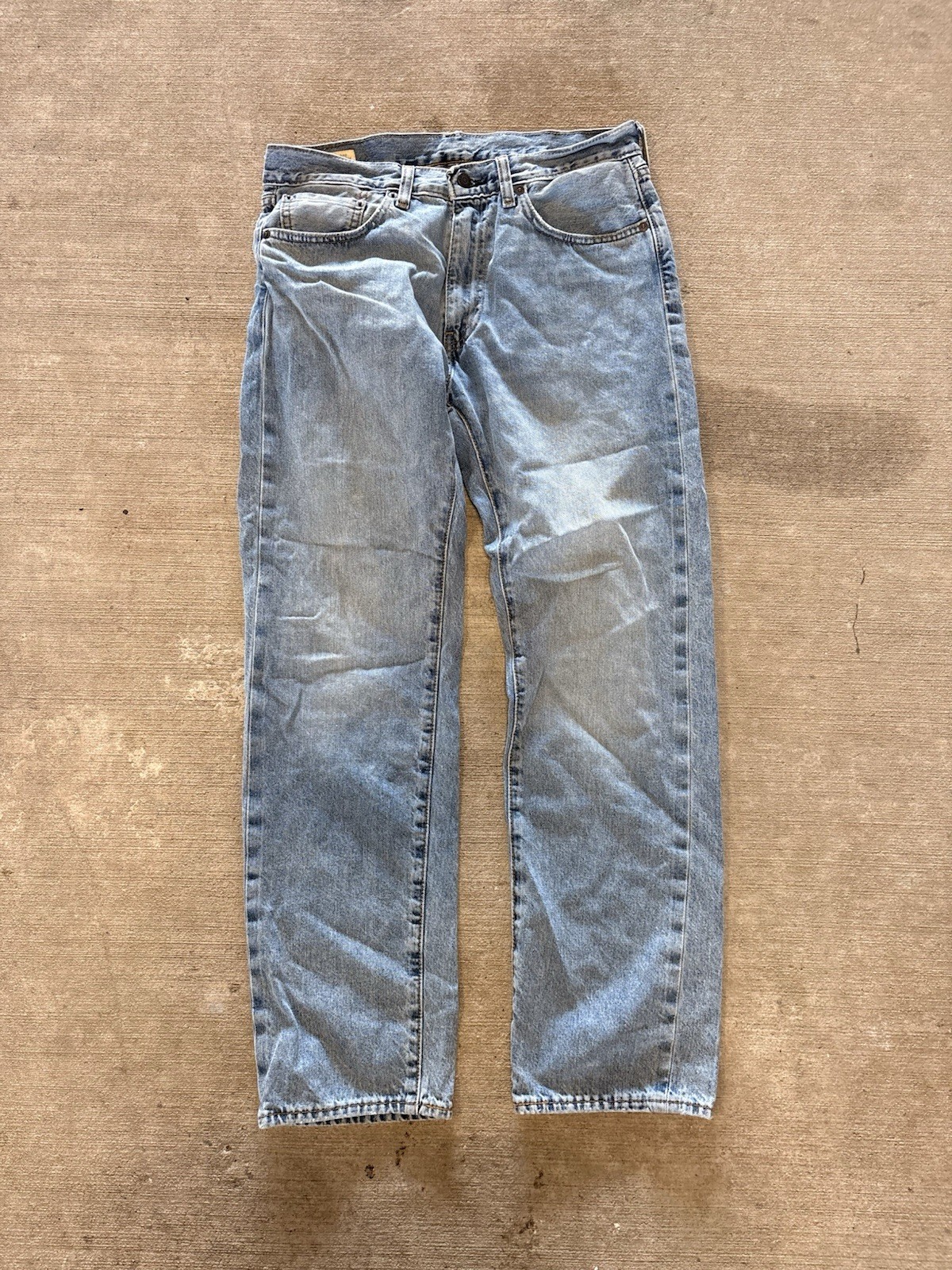 Selvage Levi’s Men’s Blue Denim Straight Leg Regular Mid Rise Light Wash Jeans