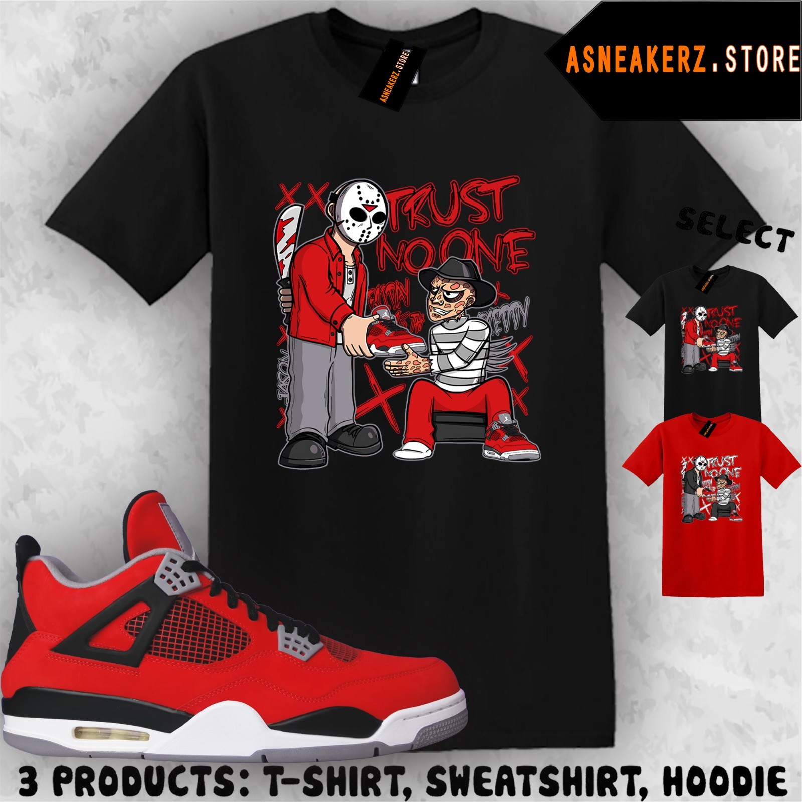 Shirt Matching AJ 4 Toro Bravo 2026 To Match Sneaker Trust No One Friday T-Shirt