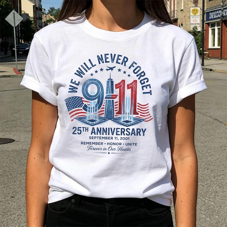 9/11 We Will Never Forget Shirt, Patriot Day Memorial Tee