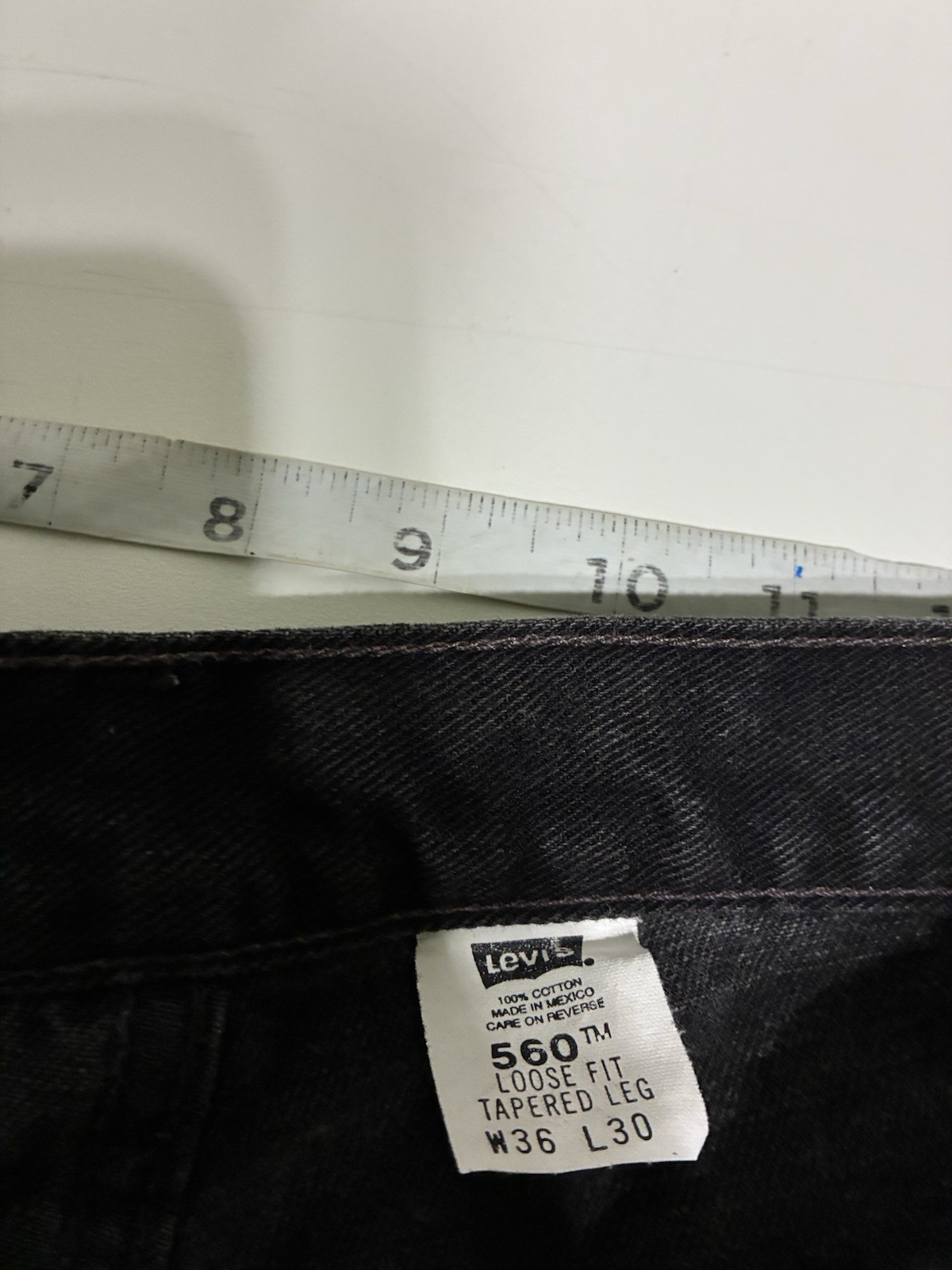 Vintage Levi’s 560 Jeans 36×30 Black Baggy Loose Tapered Skater Grunge Cyber Y2K