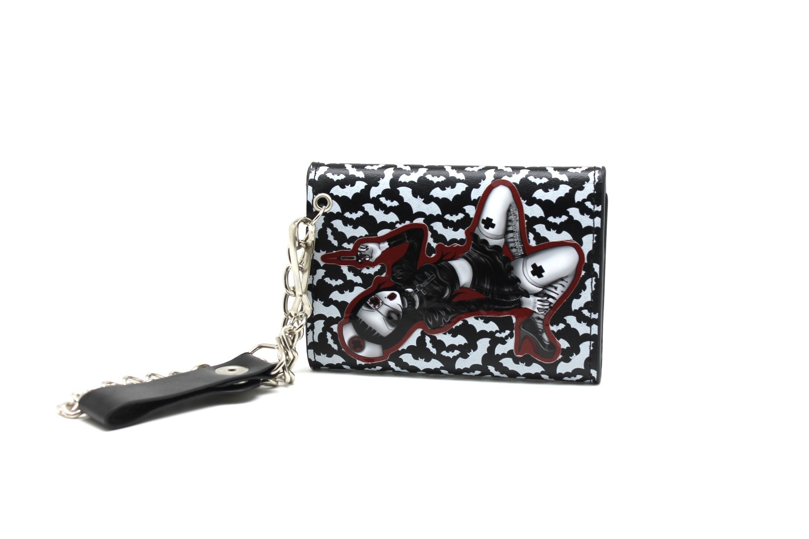 Funk Plus Bat Bikers Chain Wallet RIP Horror Halloween