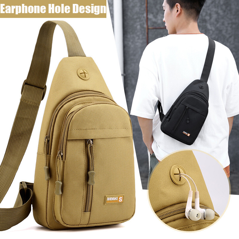 Men Backpack Tactical Sling Bag Chest Shoulder Fanny Pack Crossbody Sport Travel