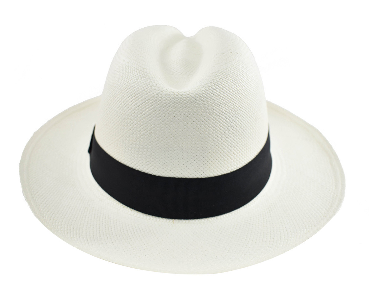 White Fedora | Genuine Panama Hat | Handmade in Ecuador | EA + HatBox