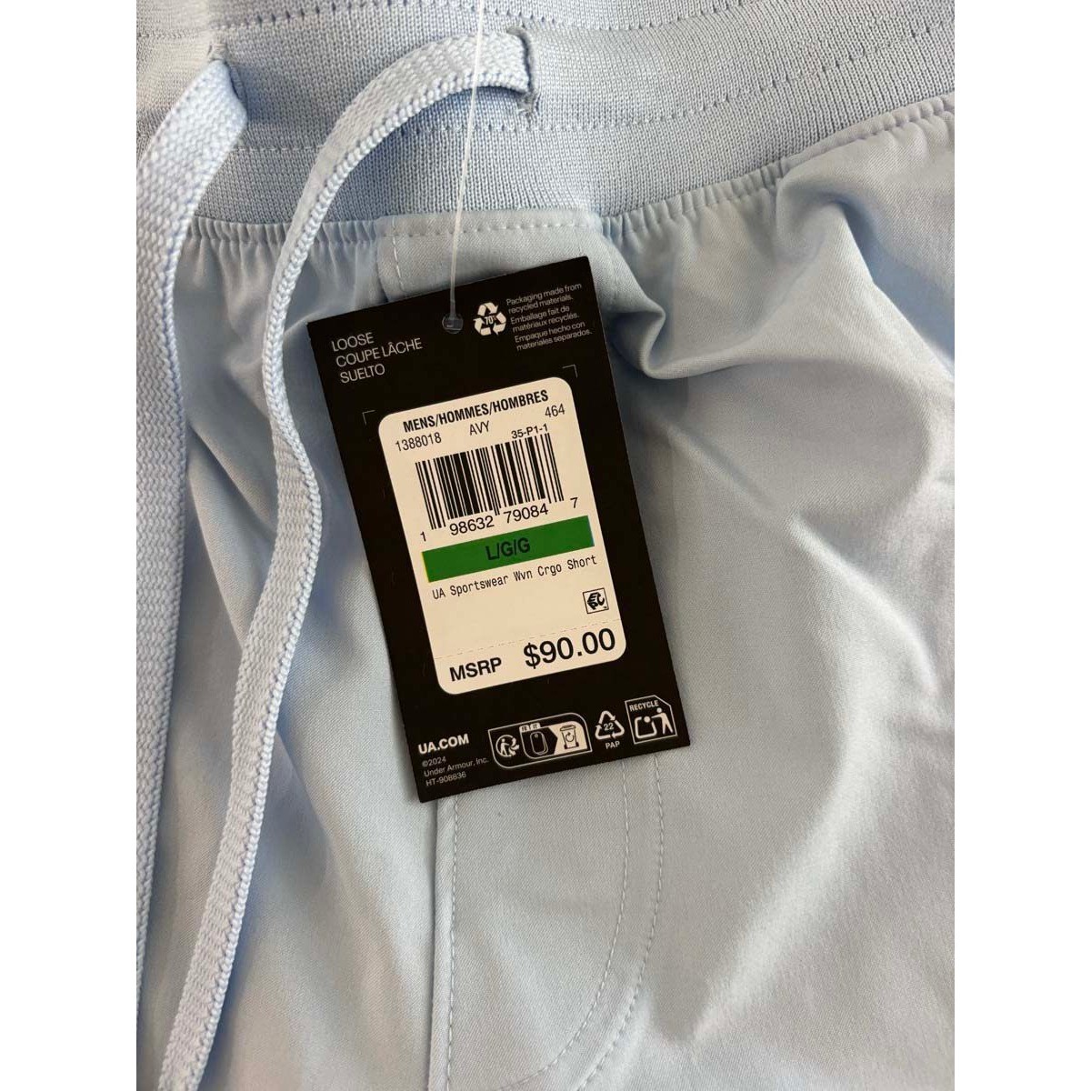 Under Armour Men’s Large Woven 9.5″ Cargo Shorts 1388018-464 Blue NWT