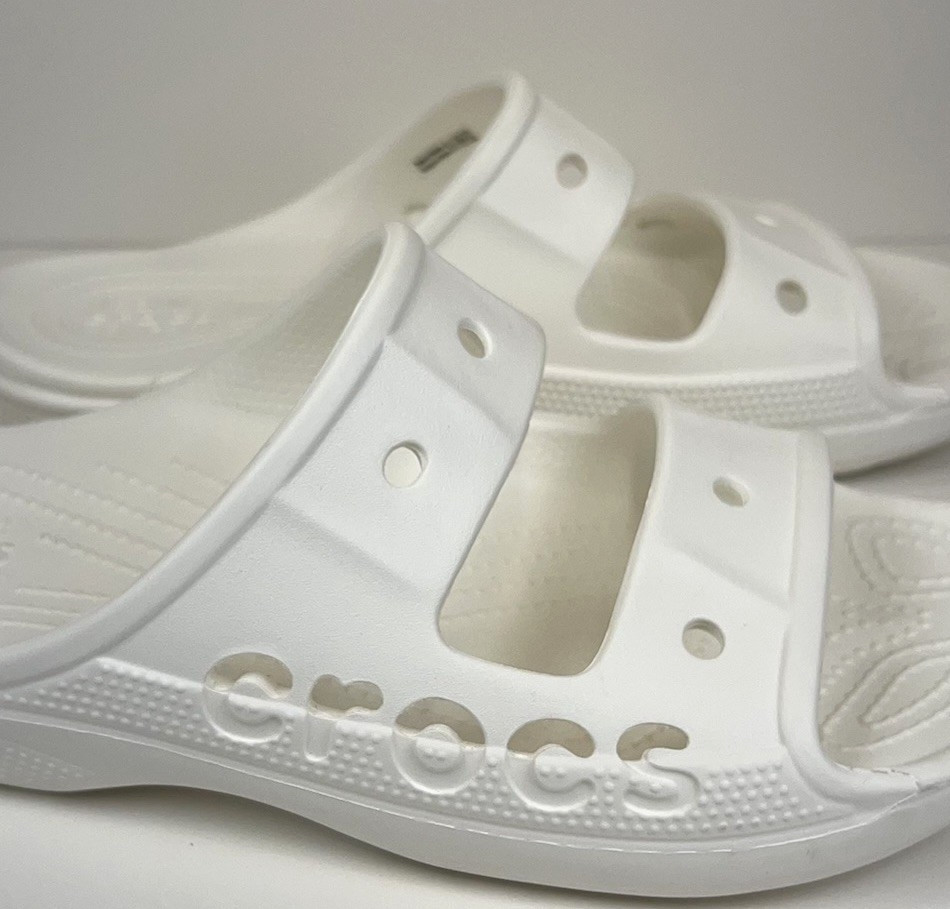 CROCS Baya Slide Sandals True Strap Ventilated Logo Slip On Men’s 9M 11W White
