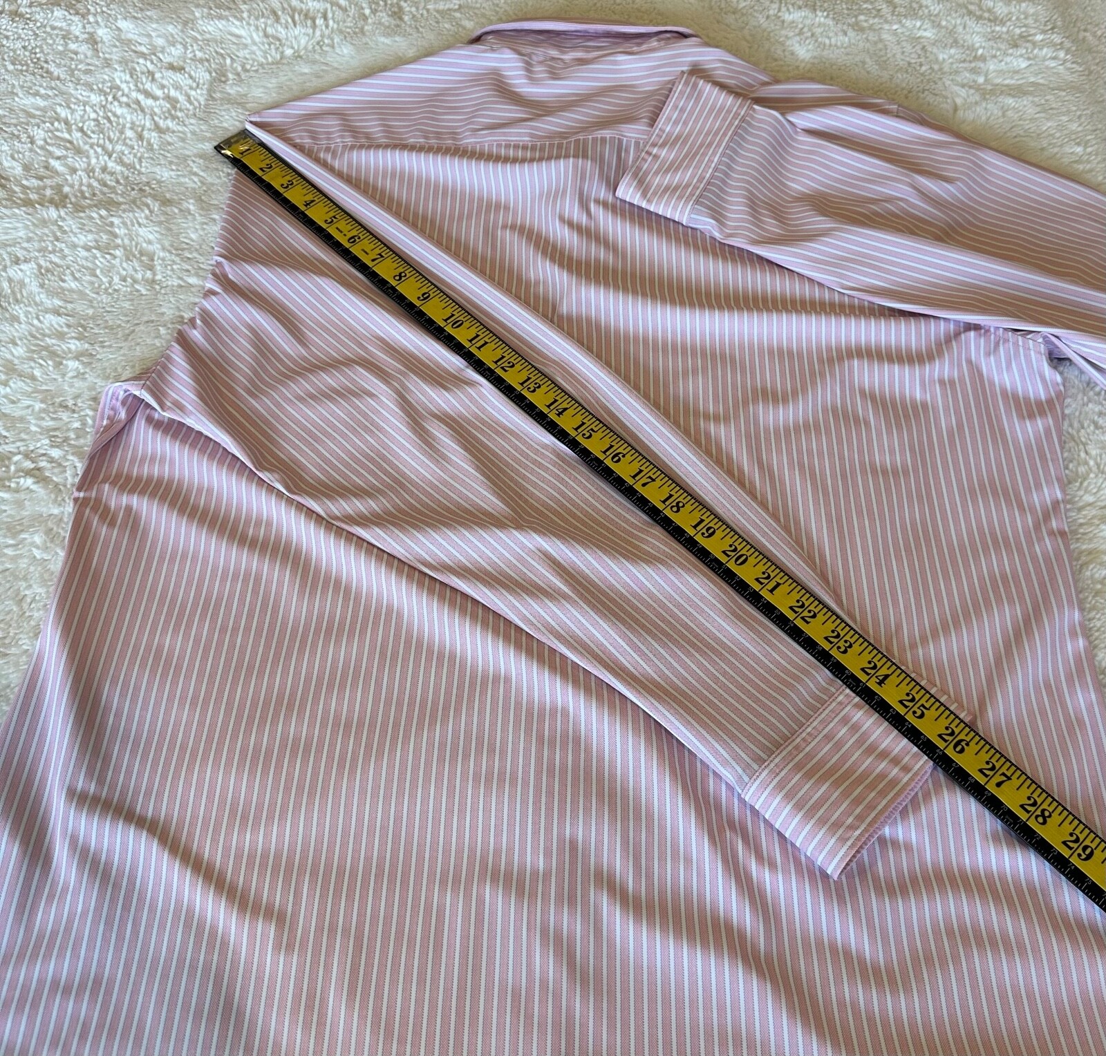 7D 7DIAMONDS PINK STRIPES CAMDEN 4 WAY STRETCH MEN’S DRESS SHIRT XL