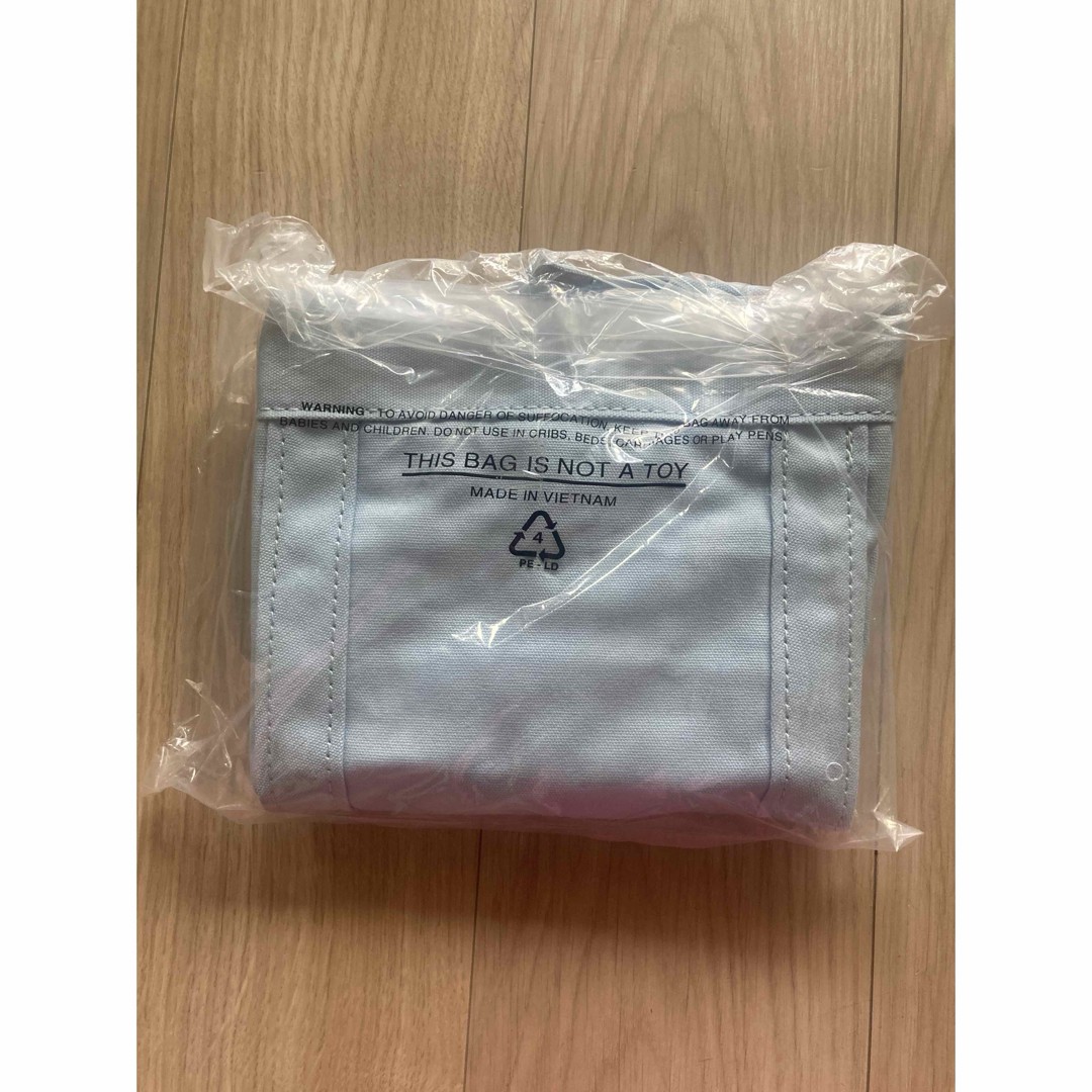 L.L.Bean Grocery Tote Surf Blue Discontinued Cotton 37x45x17cm Used
