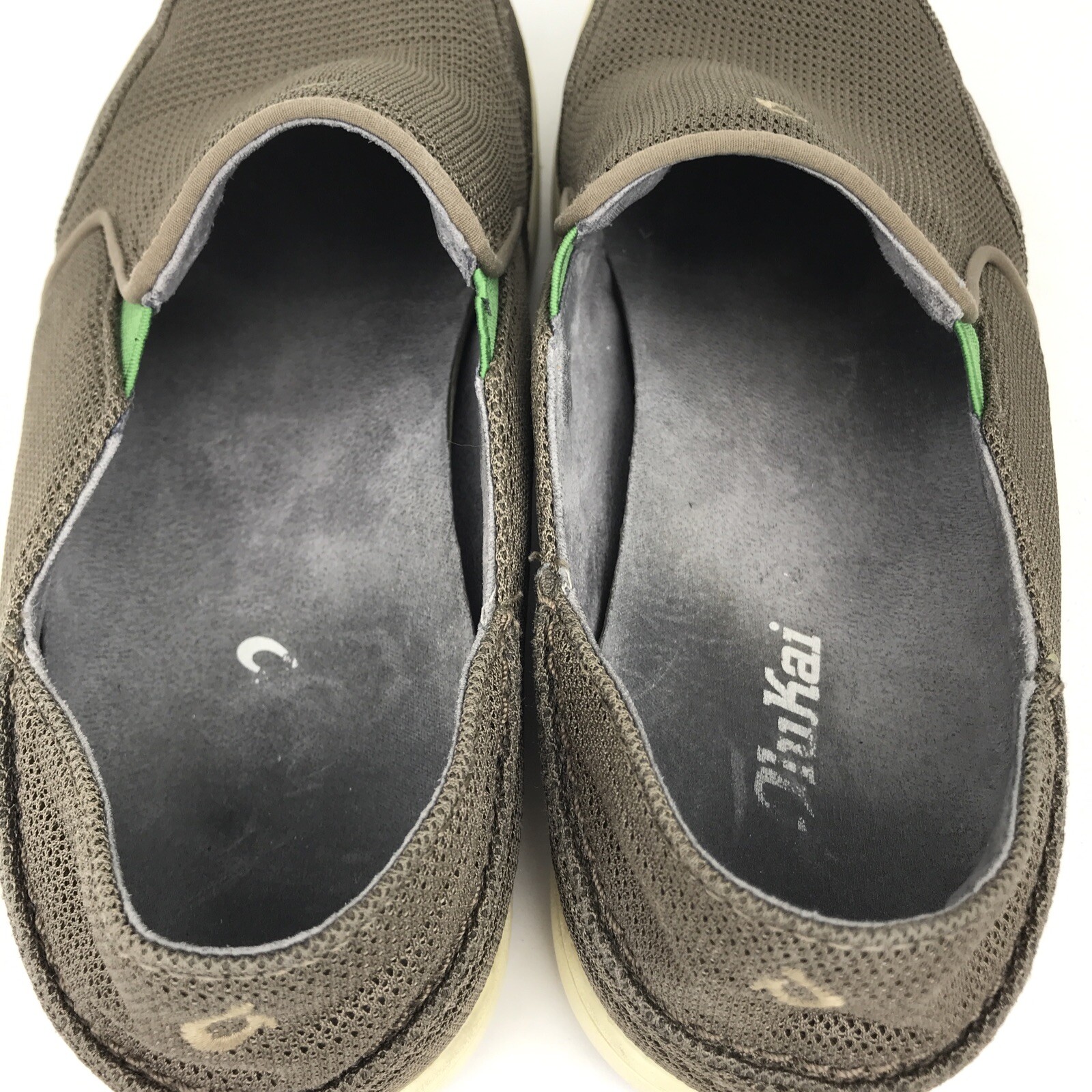 OluKai Nohea Mesh Loafers Men’s 8 Shoes Slip Ons Casual Comfort Brown / Green
