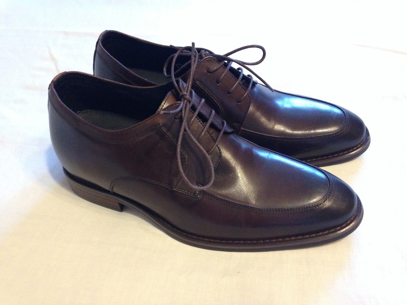 CALTO Y7426 2.8 INCHES TALLER OXFORD DRESS SHOES IN BROWN – SIZE 11.5