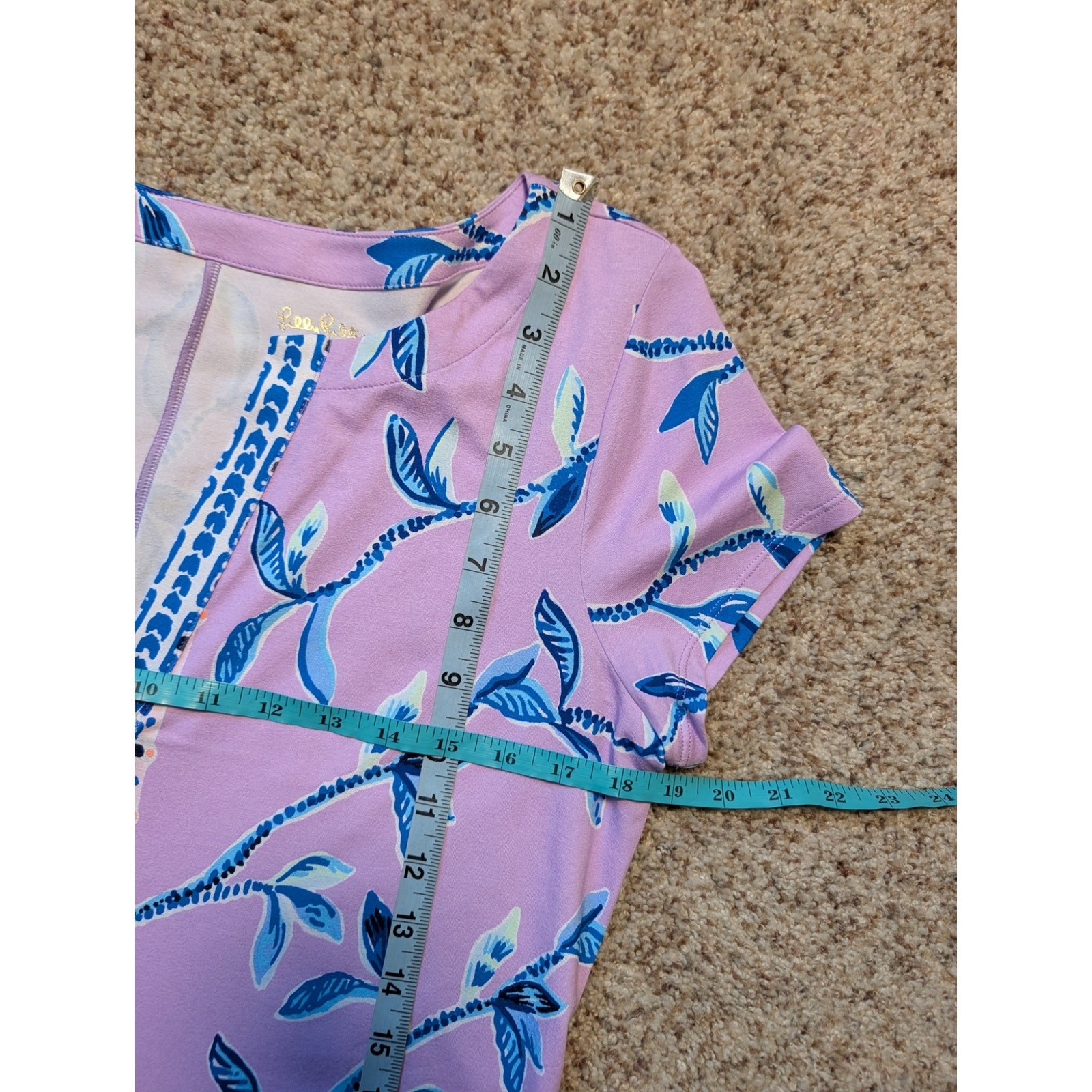 Lilly Pulitzer Sophiletta Dress Womens L Purple Slathouse Jungle Elephant UPF50