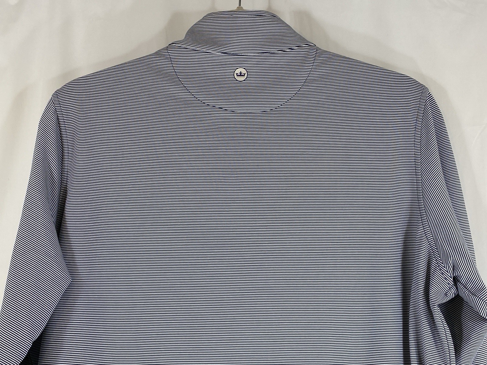 Peter Millar Perth Sugar Stripe Performance Folds Of Honor 1/4 Zip Jacket XL