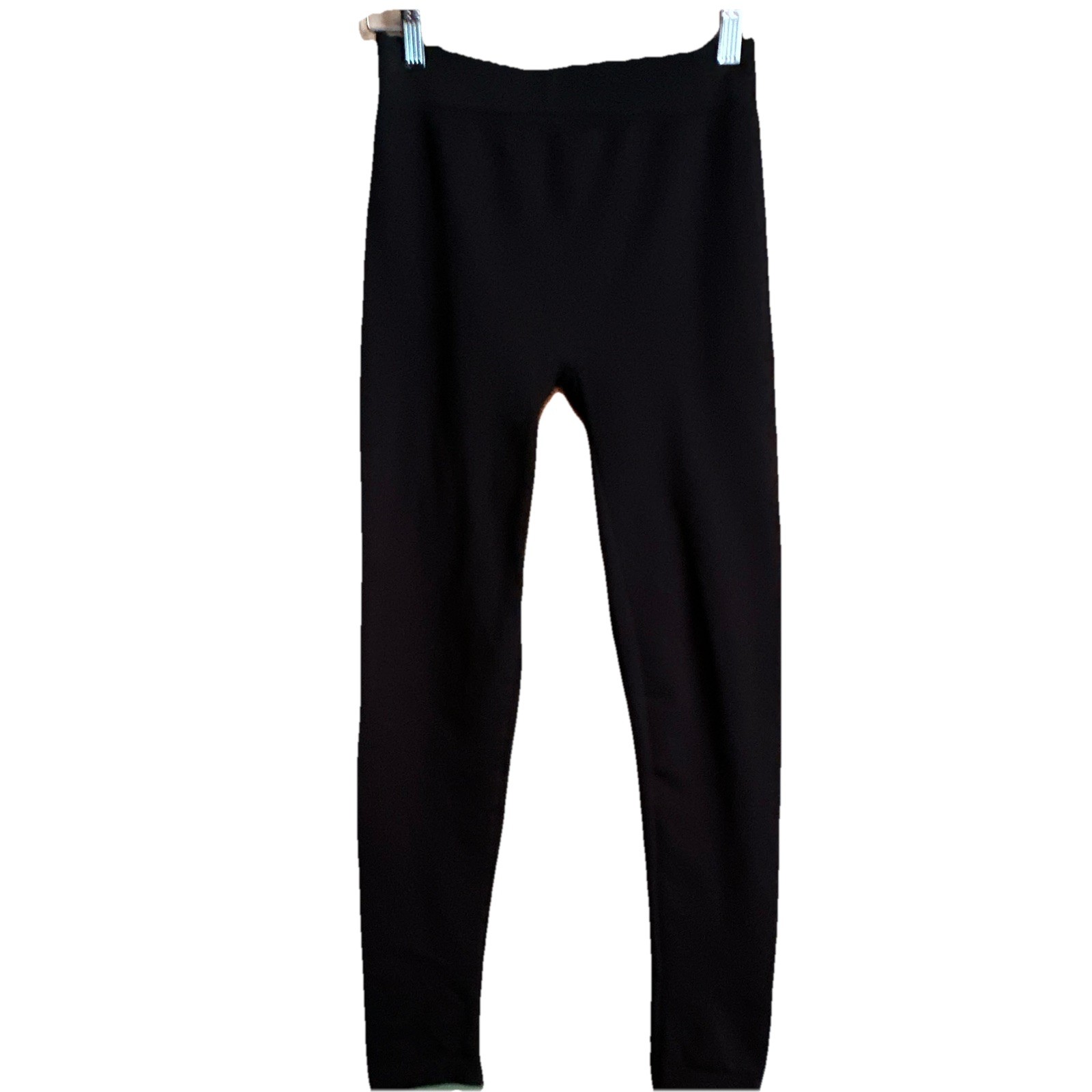Yelete High Rise Ankle Leggings Stretch Black Solid Women’s One Size
