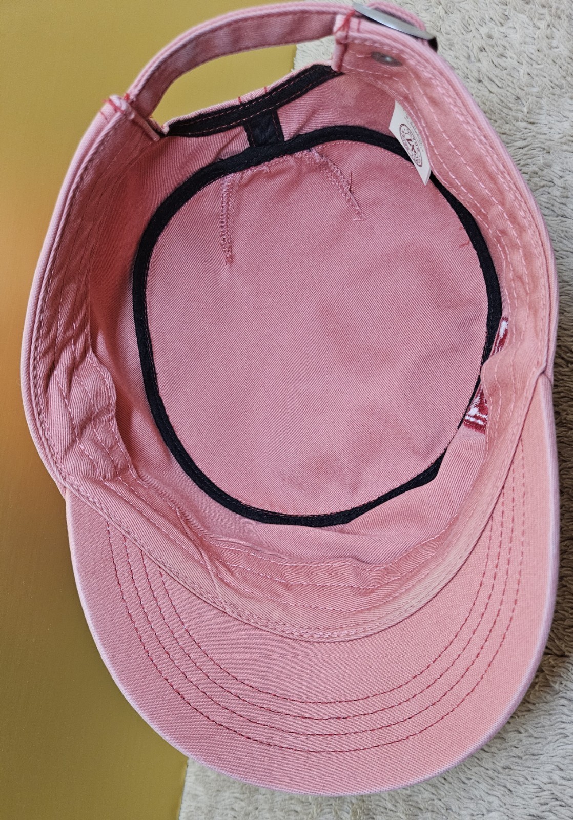 ’47 Pink Adjustable Cadet Cap Solid Embroidered Texas Rangers Logo One Size