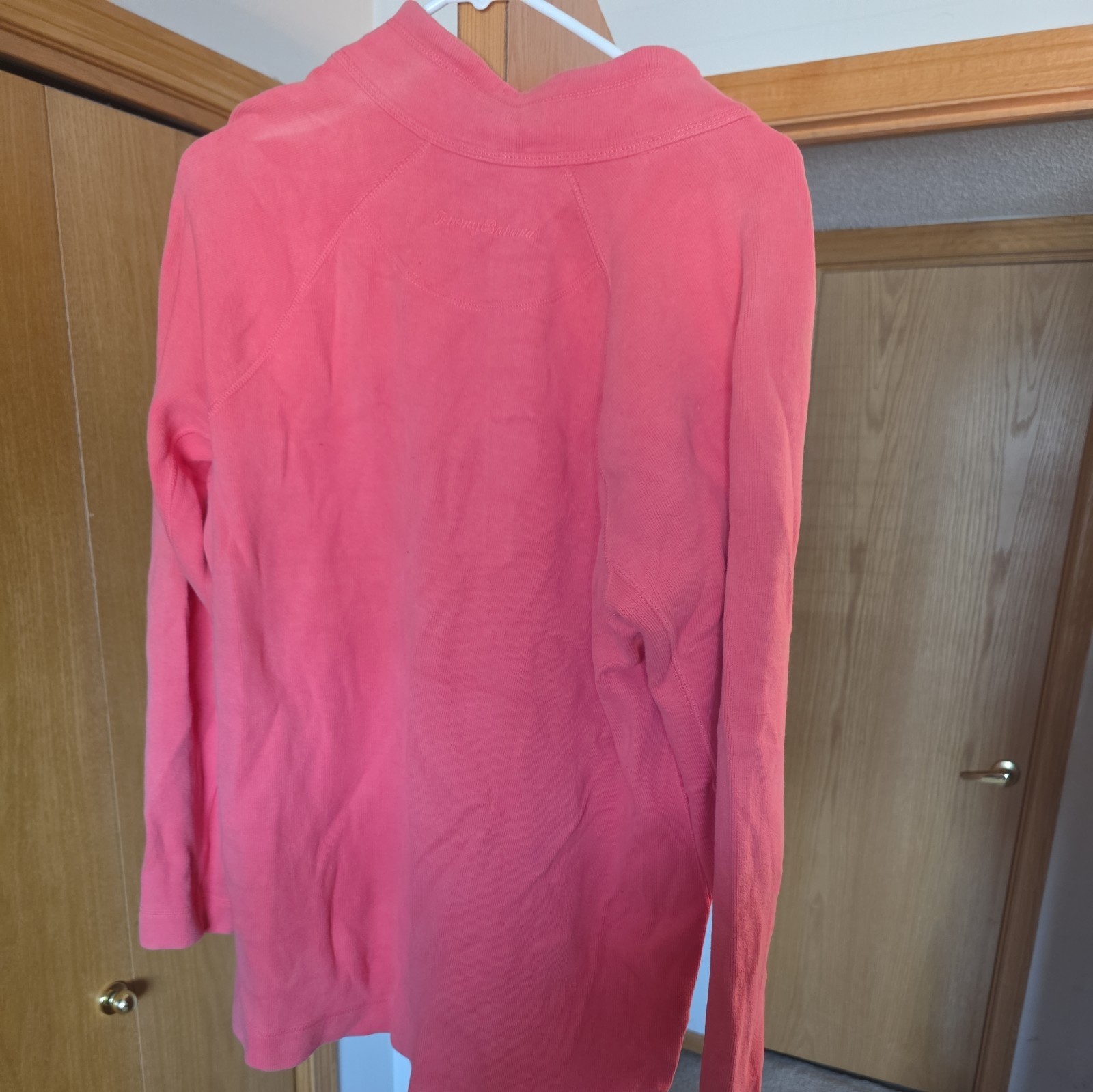 Tommy Bahama Tobago Bay Half-Zip Sweatshirt Blue Marlin XL Salmon Sweater