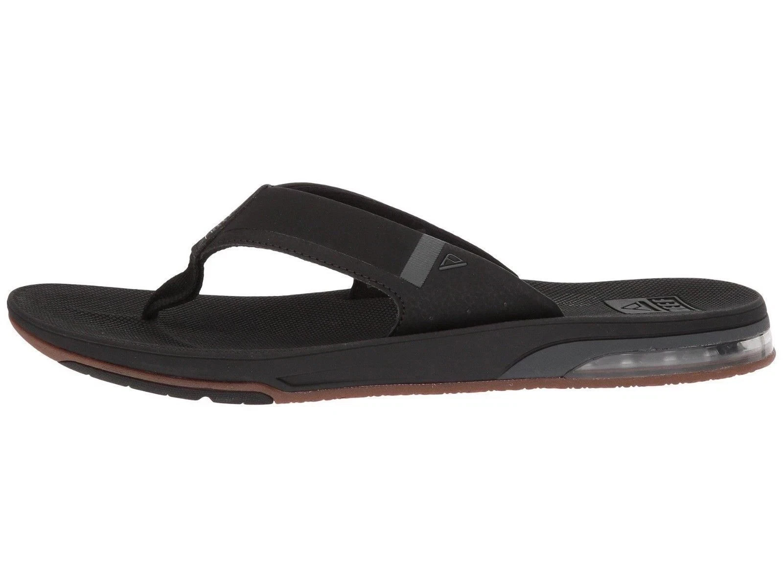 New Reef Men FANNING LOW RF0A3KIH Black Bottle Opener Flip Flop Sandal Original