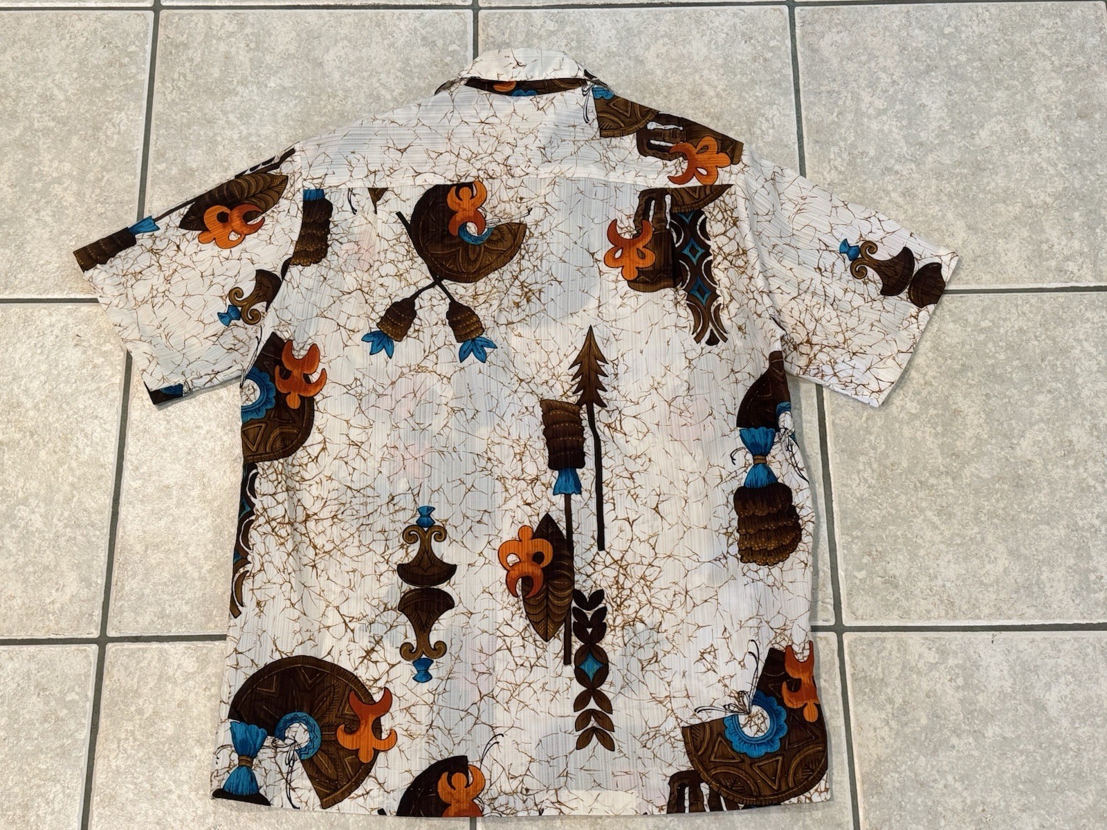 Vintage 60s 70s Malihini Hawaii Liberty House Designer’s Collection Shirt L tiki